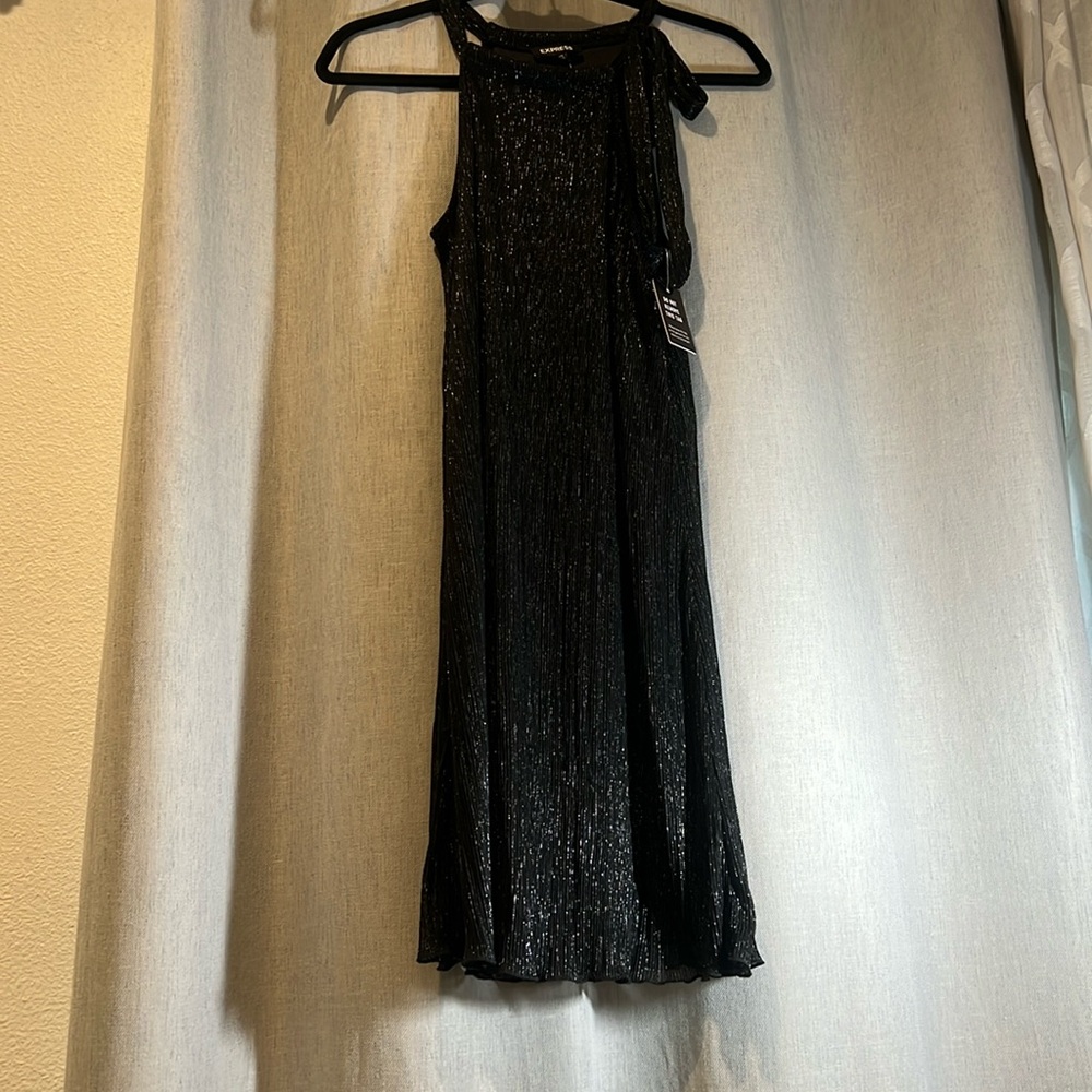 Express Black Halter Sheath Dress for Cocktail